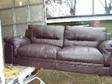 SOFA (LEATHER Chocolate brown),  In good condition owner....